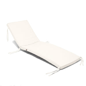 Matelas Bain de Soleil 185x60 Blanc Cassé - Déhoussable & Imperméable (Transat)