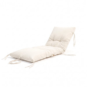 Matelas Bain de Soleil 185x60 Blanc Cassé - Épais 12cm & Imperméable