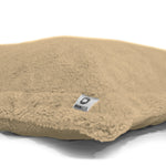 Pouf Intérieur XL - Housse Sherpa (Effet Mouton) Garnissage en flocon de mousse 150x100cm - Beige - Deco-arts.fr