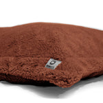 Pouf Intérieur XL - Housse Sherpa (Effet Mouton) Garnissage en flocon de mousse 150x100cm - Terracotta - Deco-arts.fr