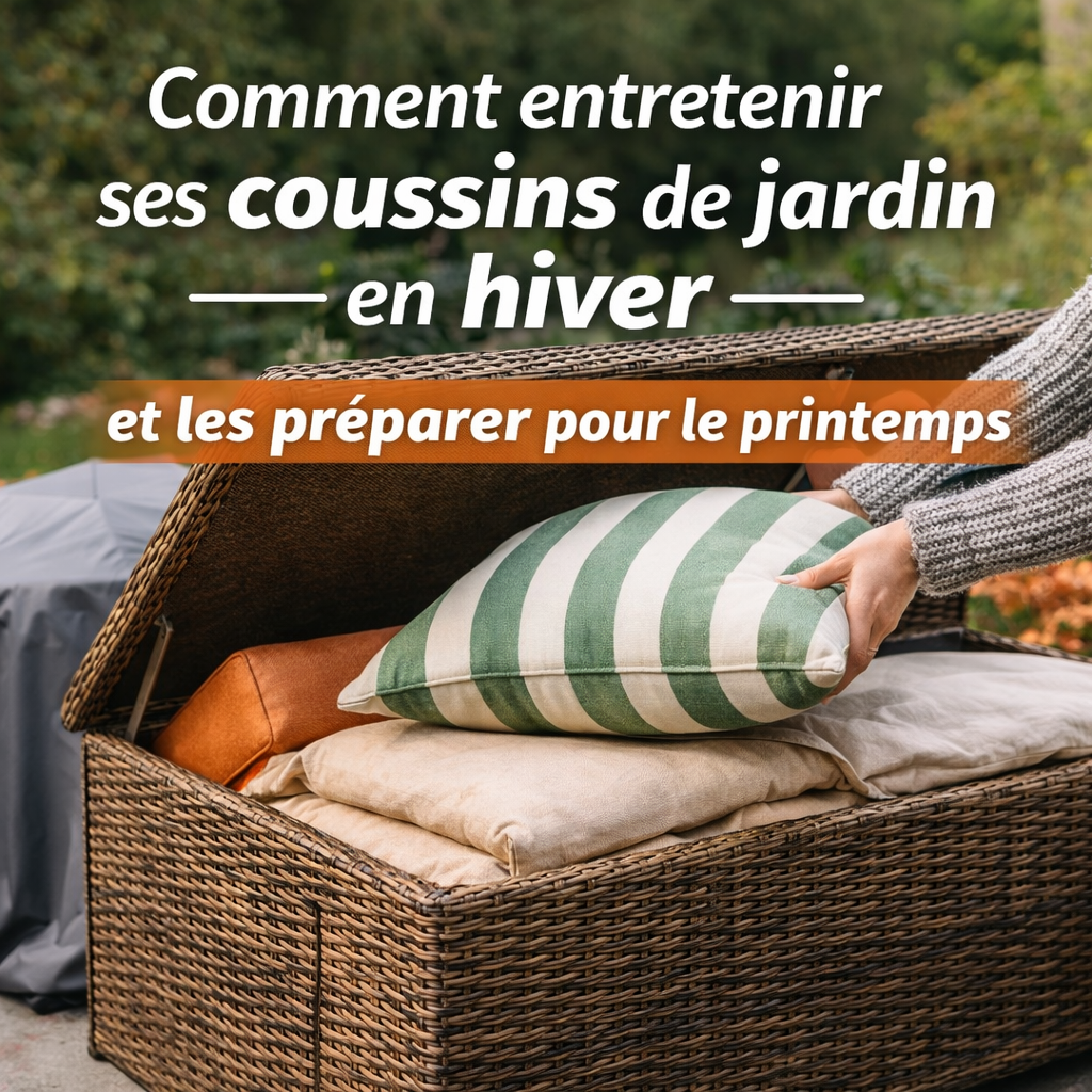 Comment entretenir ses coussins de jardin en hiver et les préparer pour le printemps