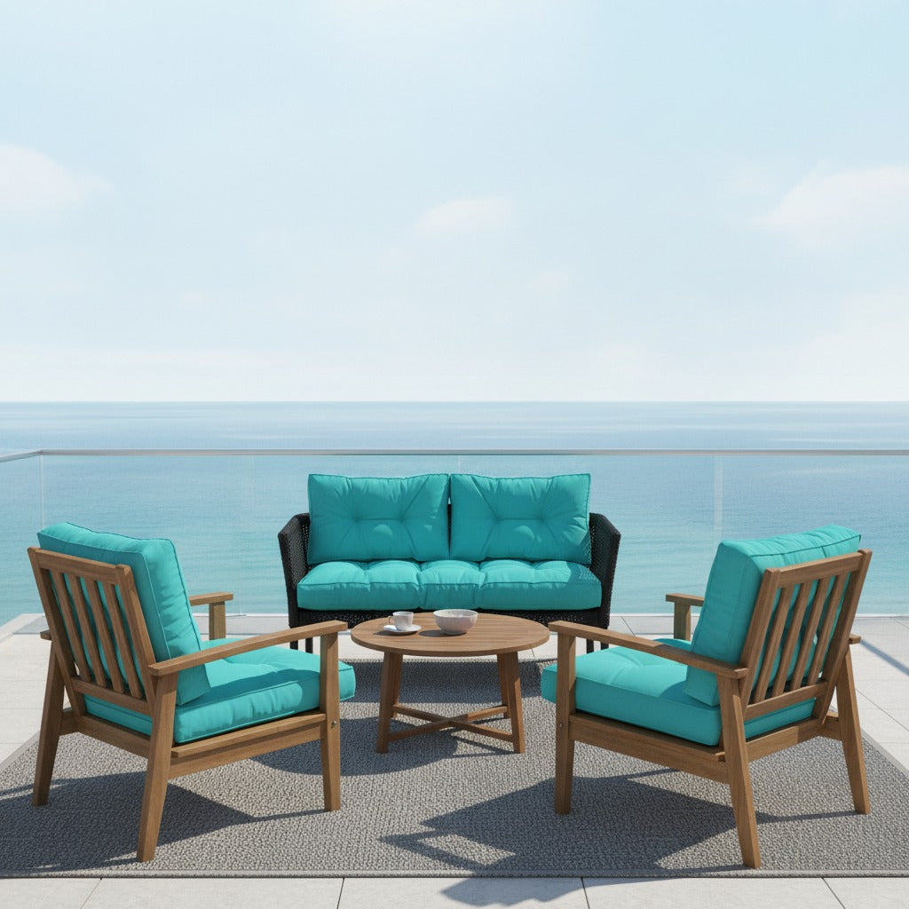 Coussins de salon de jardin : comment choisir les bonnes dimensions et matières (50×50, 60×60, 100×50, 120×60) pour un extérieur cosy et durable