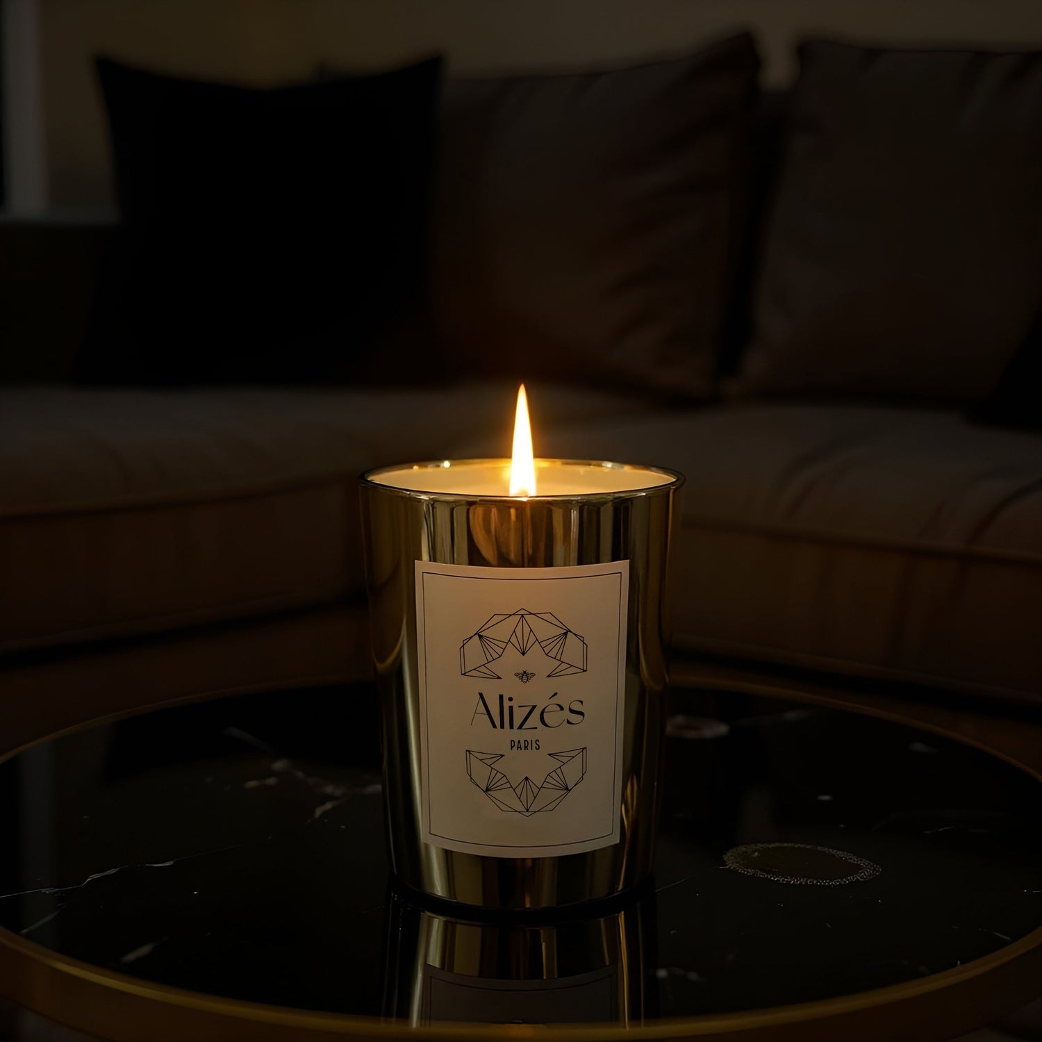 Bougie parfumée naturelle  – Cire d’abeille 180g – Patchouli & Ambre - Deco-arts.fr