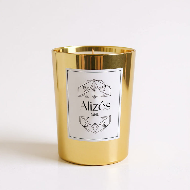 Bougie parfumée naturelle  – Cire d’abeille 180g – Patchouli & Ambre - Deco-arts.fr