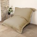 XXL-Riesen-Sitzsack 190x155 Beige - Leinenoptik und Schaumstoff (Design-Bodensofa)