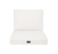 Coussins pour fauteuil effet lin déhoussable 60x60cm blanc cassé - Deco-arts.fr