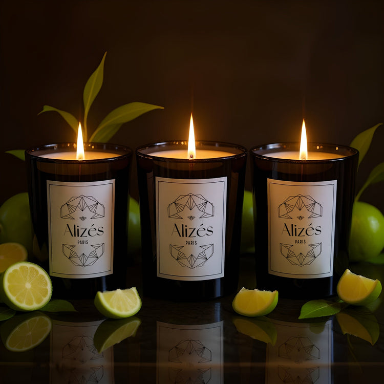 Trio Bougies La Marseillaise – 3x180g – Poker & Tabac – Alizés - Deco-arts.fr