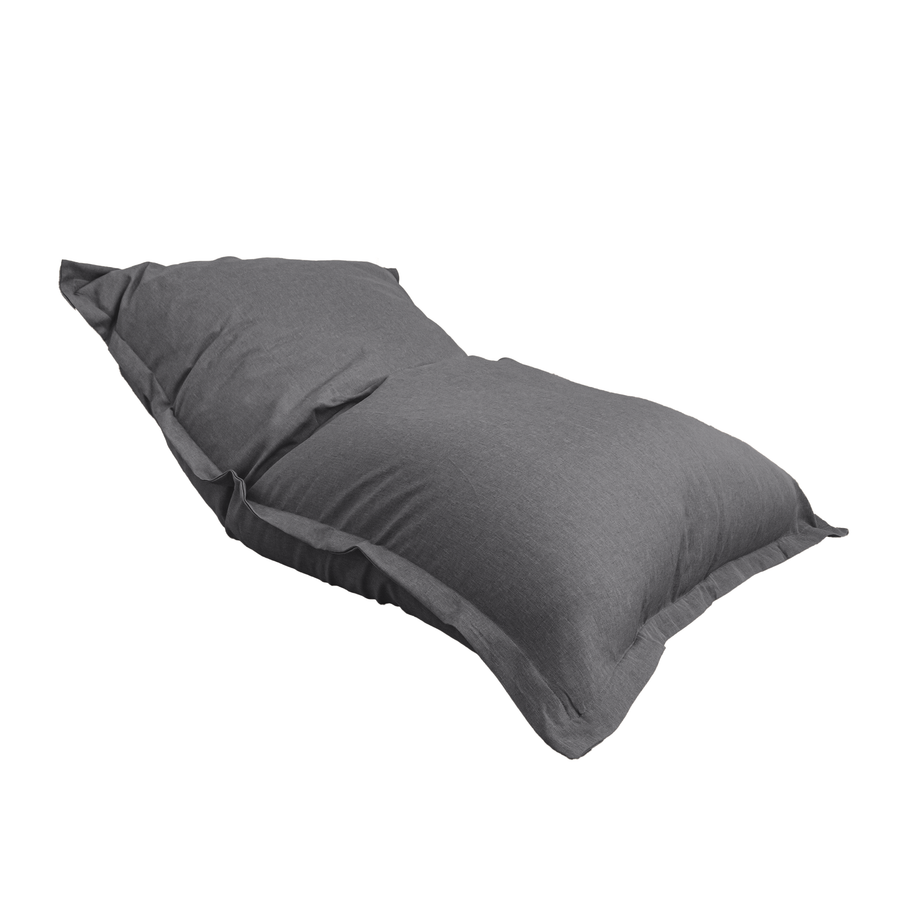 Giant XXL Bean Bag 190x155 Grey Chiné, foam flake filling
