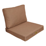 Coussins pour fauteuil effet lin déhoussable 60x60cm terracotta - Deco-arts.fr