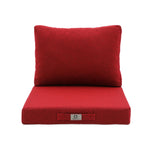 Coussins pour salon de jardin déhoussable 50x50cm Rouge Bordeaux - Deco-arts.fr