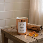 Bougie parfumée naturelle  – Cire d’abeille 180g – Ambre & Rose - Deco-arts.fr