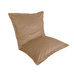 Pouf Coussin Géant XL 150x100 Beige - Velours & Mousse (Luxe & Confort)