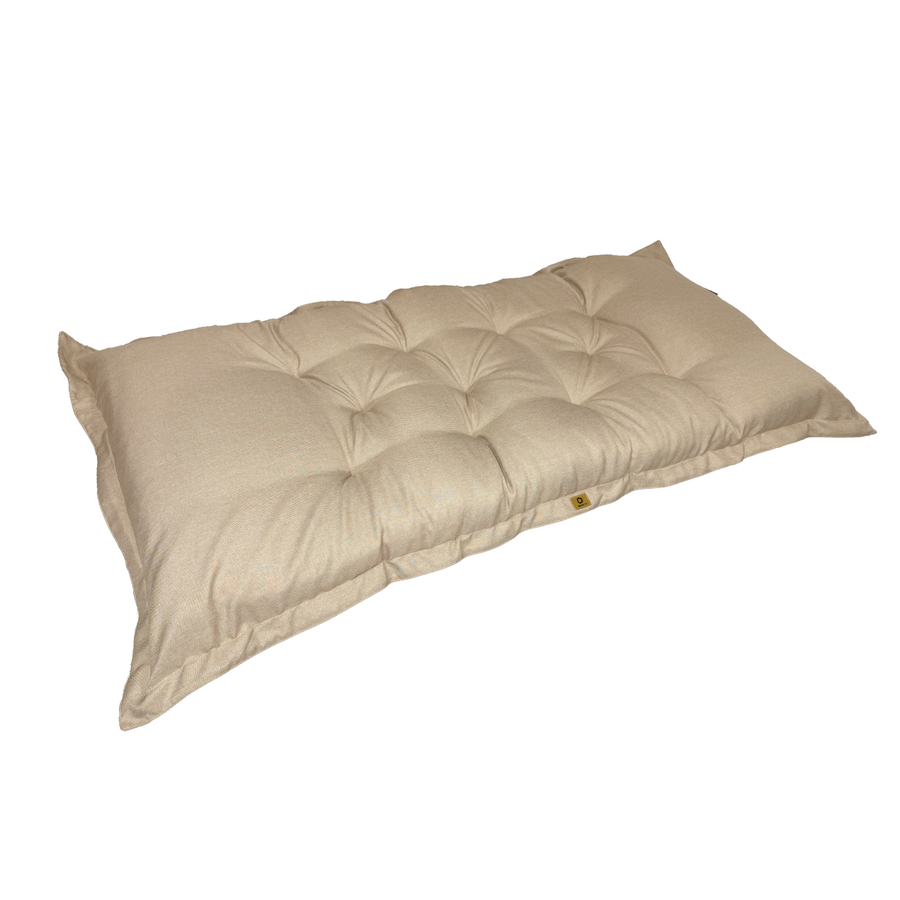 Futon de Sol XXL Effet Lin 195x100 Beige – photo 6