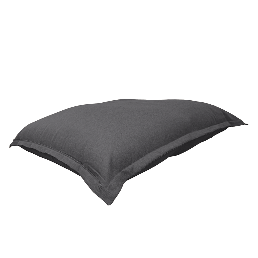 Giant XXL Bean Bag 190x155 Grey Chiné, linen-look fabric
