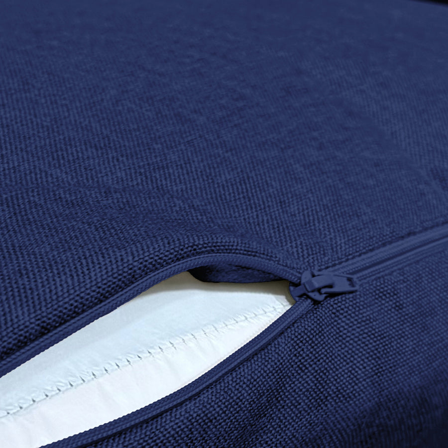 Ensemble Coussins Fauteuil Bleu Indigo – photo 4