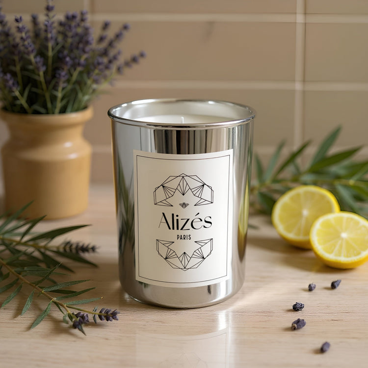 Bougie parfumée naturelle  – Cire d’abeille 180g – Fruits & Fleurs - Deco-arts.fr