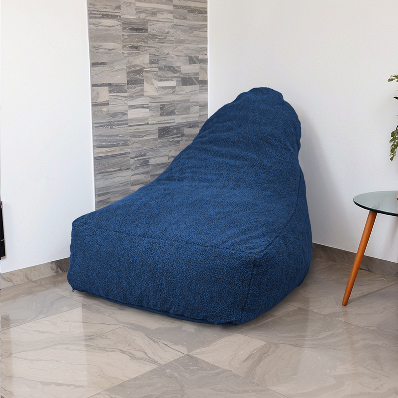 XXL-Sitzsacksessel 120x90 Petrolblau - Sherpa-Stoff und Schaumstoff (Cocon Douceur)