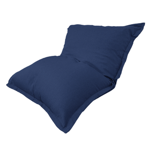 Pouf Géant XXL 190x155 Bleu Indigo - Effet Lin & Mousse (Canapé de Sol Design)