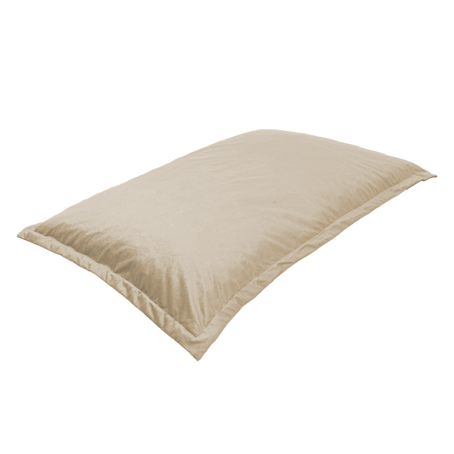 Giant XL Cushion Bean Bag 150x100 Cream, foam flake filling