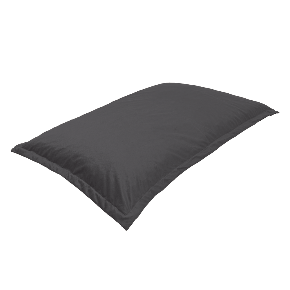 XL-Riesen-Sitzkissen 150x100 Dunkelgrau, Füllung aus Schaumstoffflocken
