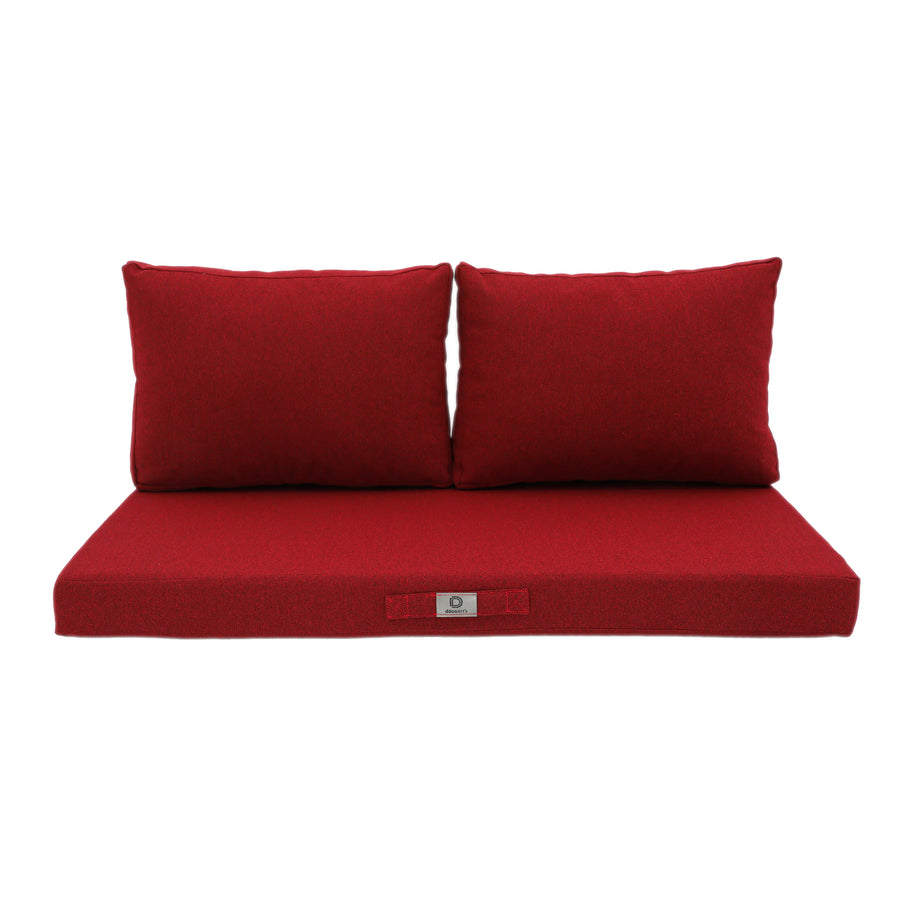 Garden Lounge Cushion Set 100x50 Burgundy Red, OEKO-TEX certified