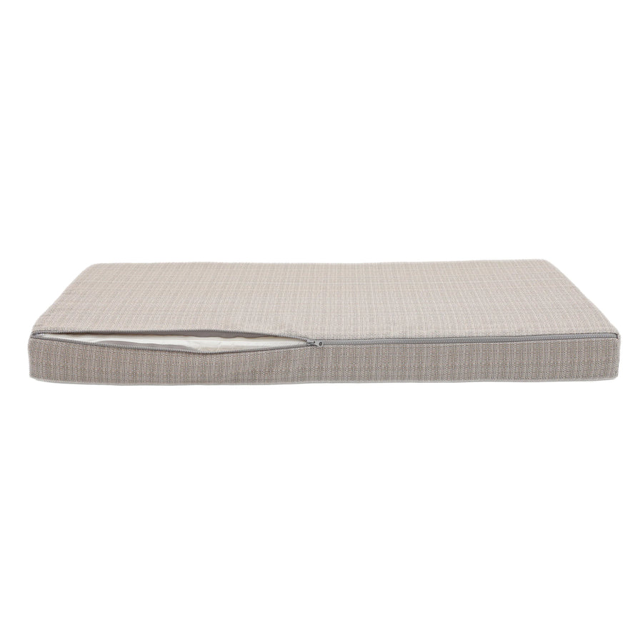 Gartenlounge-Kissen-Set 100x50 Schwarz Meliertes Beige, für drinnen und draußen