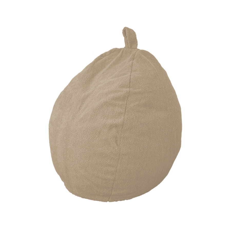 Pouf poire XL d'intérieur en tissu sherpa, sherpa fabric