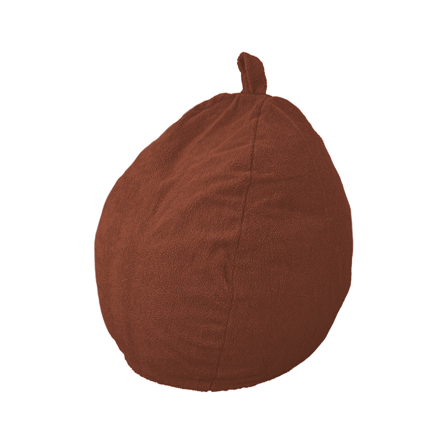 Pouf poire XL d'intérieur en tissu sherpa, sherpa stof