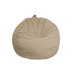 Pouf poire Géant XXL d'intérieur en tissu sherpa - 120x150 cm - Beige - Deco-arts.fr