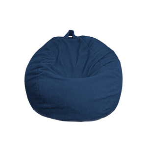 Pouf Poire Géant XXL 120x150 Bleu Pétrole - Tissu Sherpa & Mousse (Cocon Ultime)