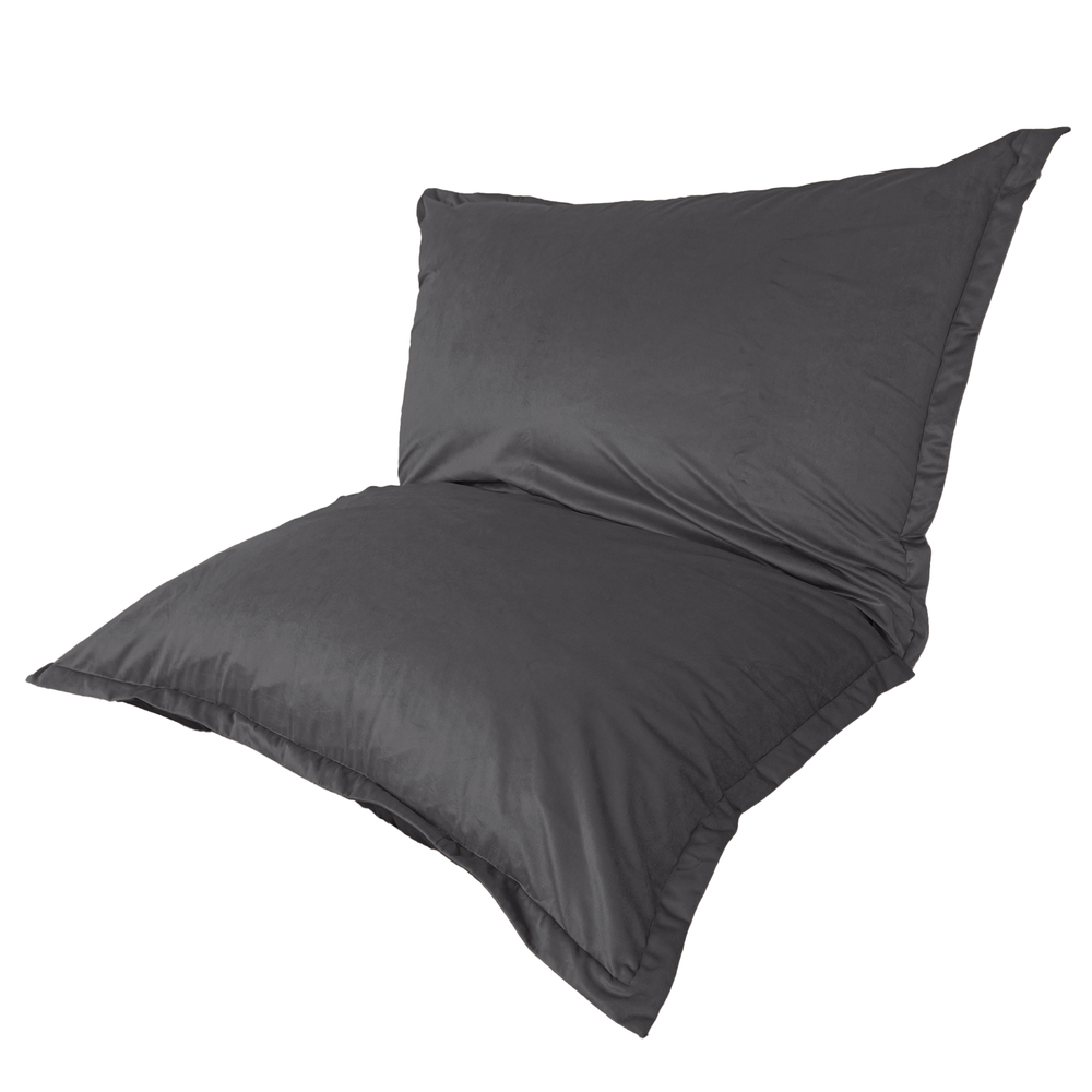 XXL-Riesen-Sitzsack 190x155 Dunkelgrau, abnehmbarer Bezug