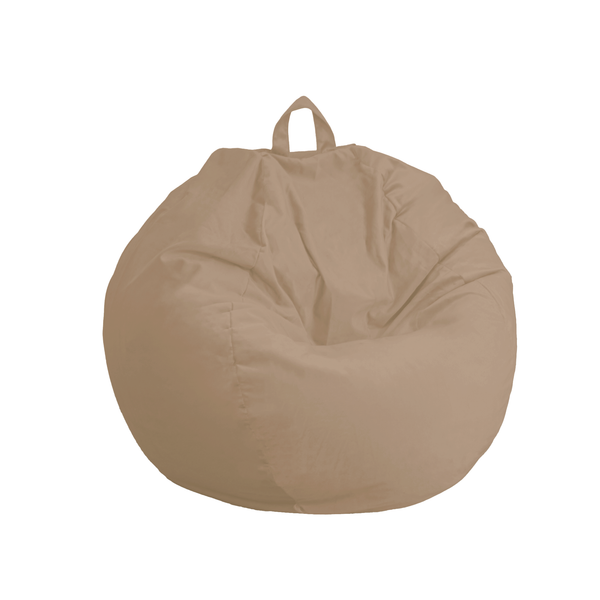 Pouf poire Géant XXL d'intérieur en tissu velours - 120x150 cm - Beige - Deco-arts.fr