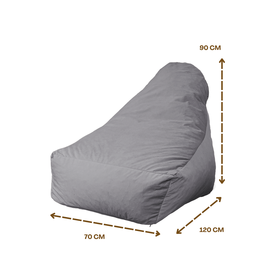 Fauteuil Pouf XXL 120x90 Gris Clair – photo 7
