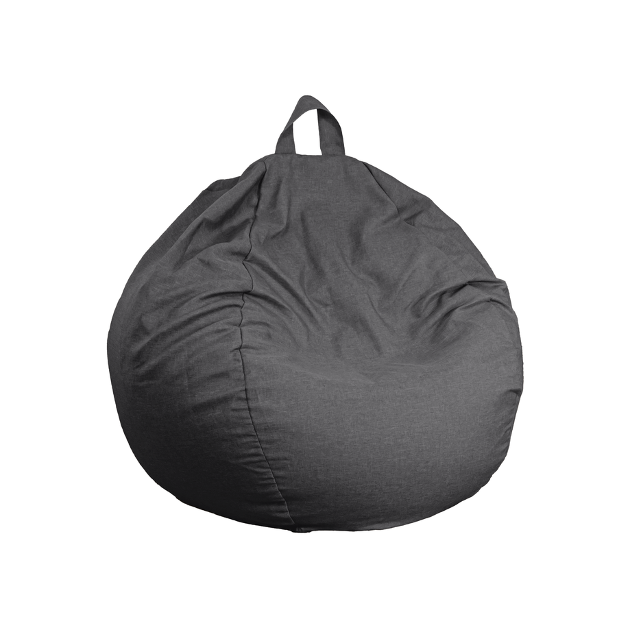 Giant XXL Pear Bean Bag 120x150 Grey Chiné, foam flake filling