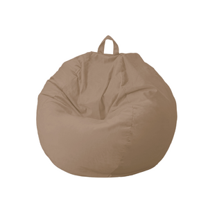 Pouf poire XL d'intérieur en tissu velours - 110x120 cm - Beige