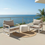 Ensemble Coussins Salon Jardin 50x50 Beige Chiné Noir - vue principale