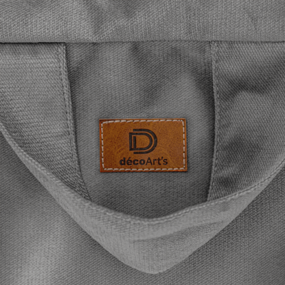 Pouf poire Géant XXL d'intérieur en tissu velours - 120x150 cm - Gris clair - Deco-arts.fr