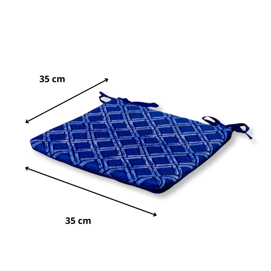 Set van 4 stoelkussens 35x35 Motif Nautique Blauw – foto 5