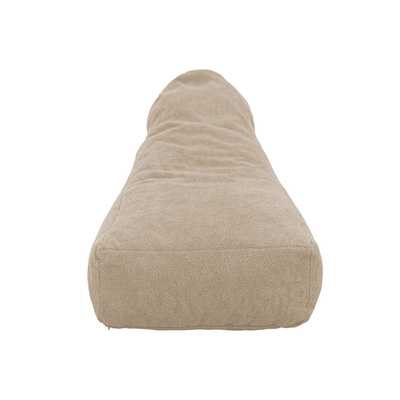 Pouf fauteuil XXL d'intérieur en tissu sherpa - 120x70x90 cm - Beige - Deco-arts.fr