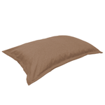 Pouf intérieur XL Housse effet lin terracotta 150x100cm - Deco-arts.fr