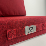 Coussins pour salon de jardin déhoussable 50x50cm Rouge Bordeaux - Deco-arts.fr