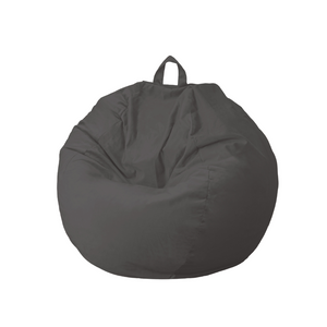 Pouf poire XL d'intérieur en tissu velours - 110x120 cm - Gris foncé
