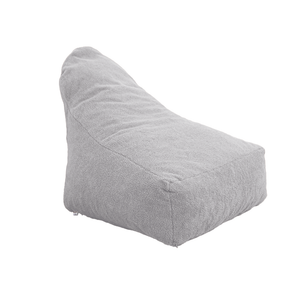 Fauteuil Pouf XXL 120x90 Gris Clair - Tissu Sherpa & Mousse (Cocon Douceur)