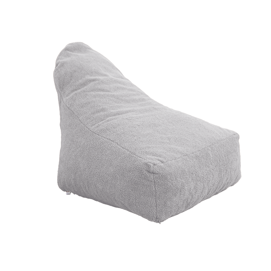 Fauteuil Pouf XXL 120x90 Gris Clair, garnissage en flocons de mousse