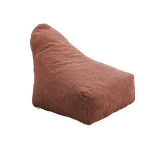 Fauteuil Pouf XXL 120x90 Terracotta - Tissu Sherpa & Mousse (Cocon Douceur)