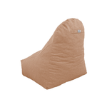 Pouf fauteuil XXL d'intérieur en tissu effet lin - 120x70x90 cm - Marron - Deco-arts.fr