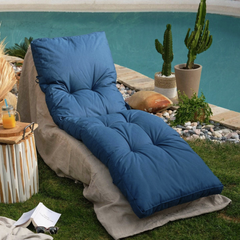 Coussin bain de soleil 185 x55cm Bleu pétrole