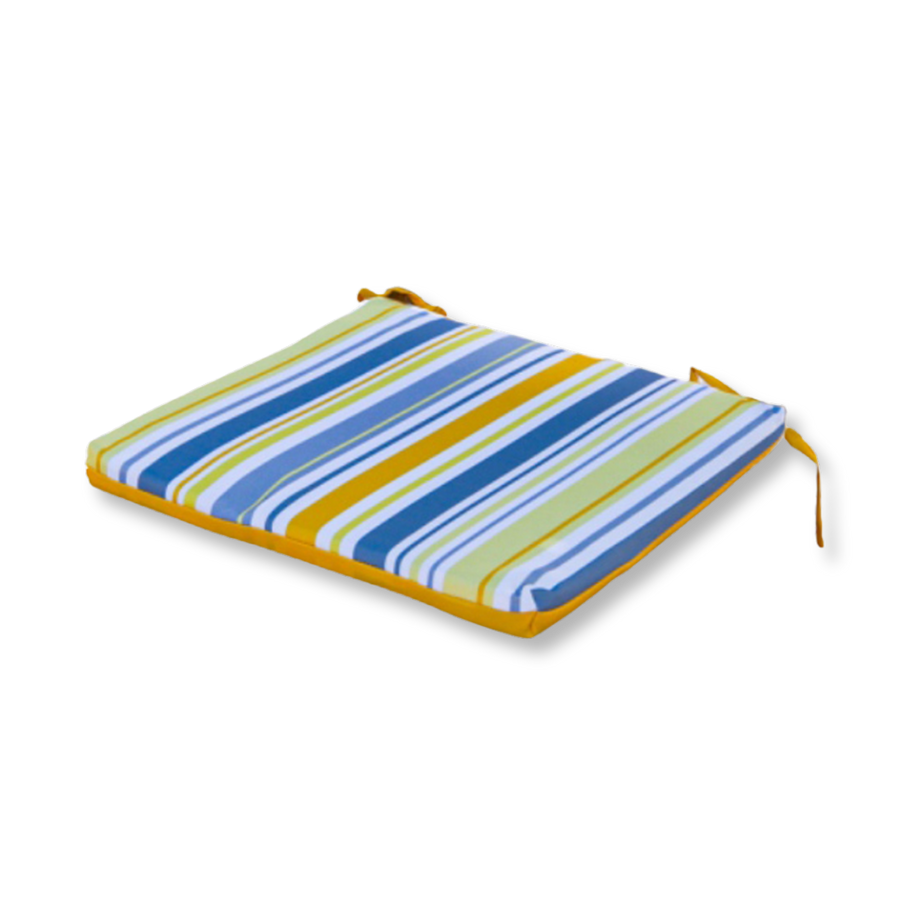 4er-Set Stuhlkissen 35x35 Motif Streifen Solaires, 3 cm dick