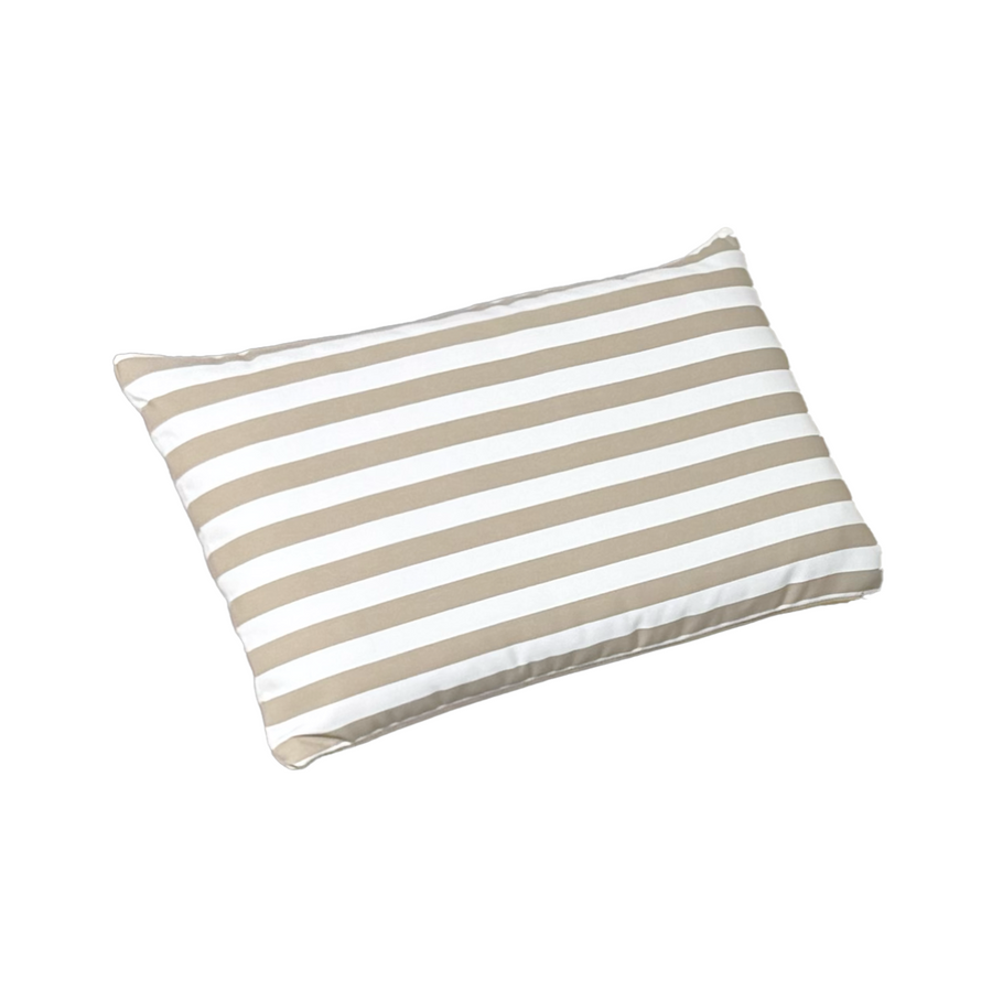 Matelas Transat Premium 190x60 Rayure Beige, pour l'extérieur et la piscine