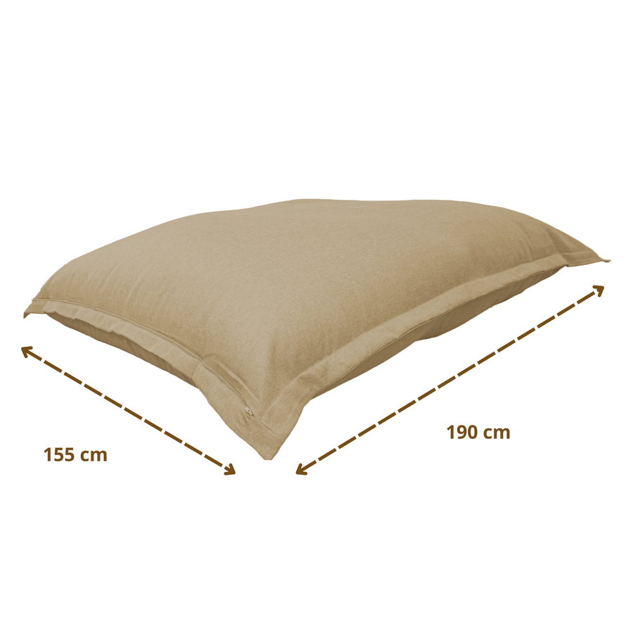 XXL-Riesen-Sitzsack 190x155 Beige – Foto 6